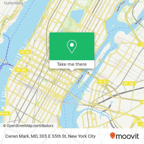 Mapa de Cwren Mark, MD, 305 E 55th St