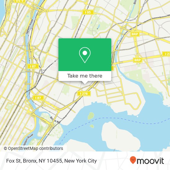 Mapa de Fox St, Bronx, NY 10455