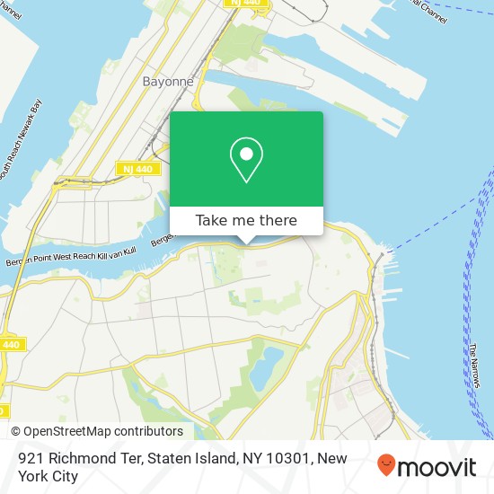 921 Richmond Ter, Staten Island, NY 10301 map