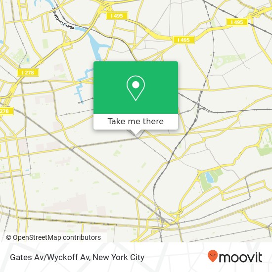 Gates Av/Wyckoff Av map