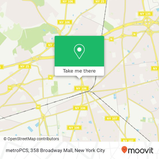 Mapa de metroPCS, 358 Broadway Mall