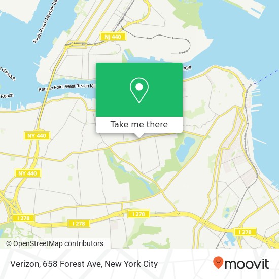 Mapa de Verizon, 658 Forest Ave