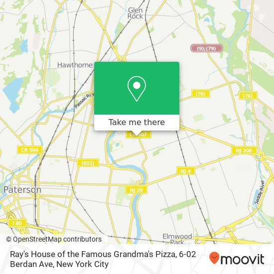 Mapa de Ray's House of the Famous Grandma's Pizza, 6-02 Berdan Ave