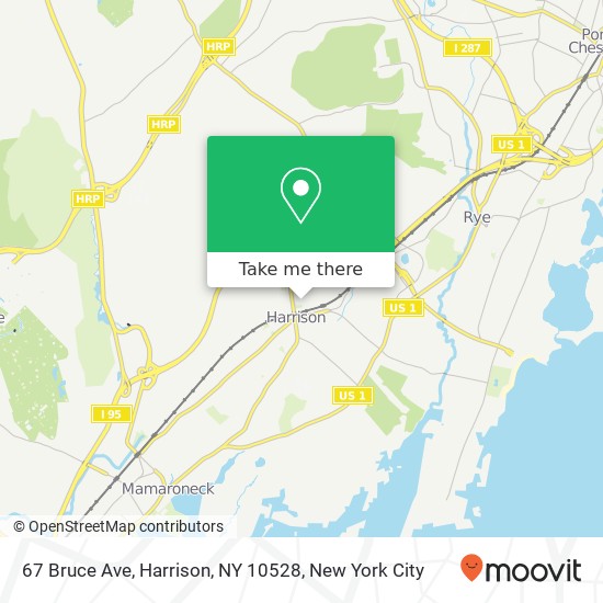 Mapa de 67 Bruce Ave, Harrison, NY 10528