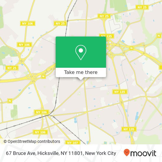 Mapa de 67 Bruce Ave, Hicksville, NY 11801