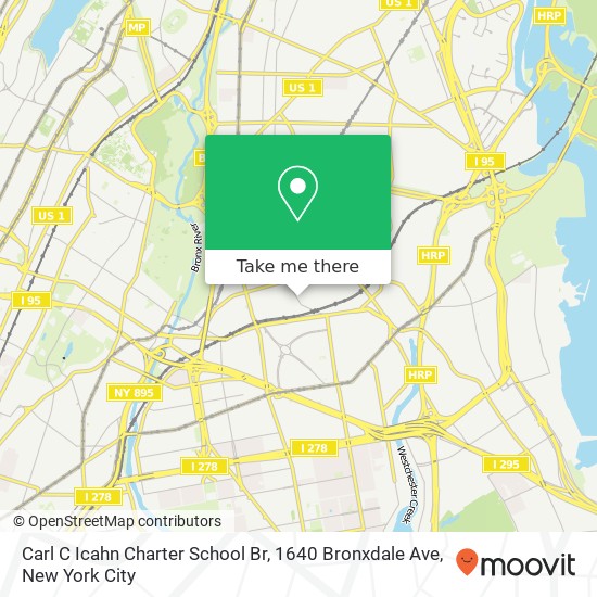 Mapa de Carl C Icahn Charter School Br, 1640 Bronxdale Ave