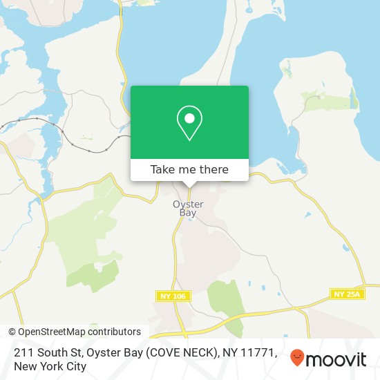 Mapa de 211 South St, Oyster Bay (COVE NECK), NY 11771