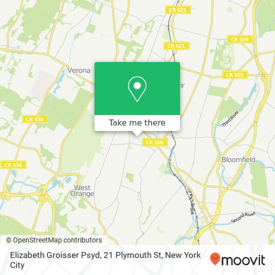 Mapa de Elizabeth Groisser Psyd, 21 Plymouth St