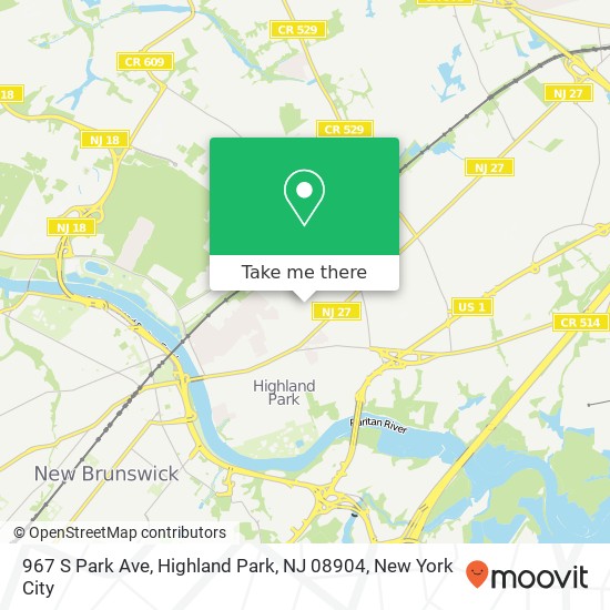 967 S Park Ave, Highland Park, NJ 08904 map