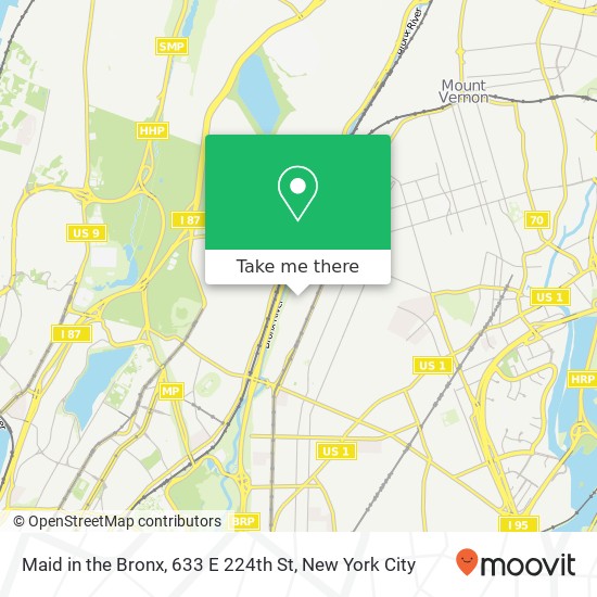 Maid in the Bronx, 633 E 224th St map