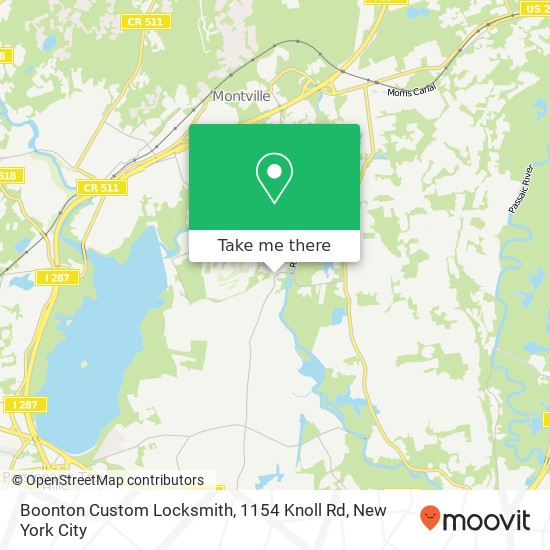 Boonton Custom Locksmith, 1154 Knoll Rd map
