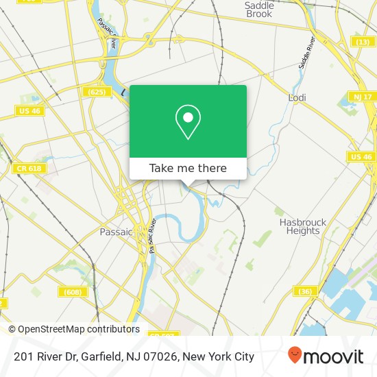 201 River Dr, Garfield, NJ 07026 map