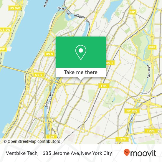 Mapa de Ventbike Tech, 1685 Jerome Ave