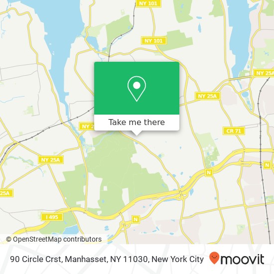 Mapa de 90 Circle Crst, Manhasset, NY 11030