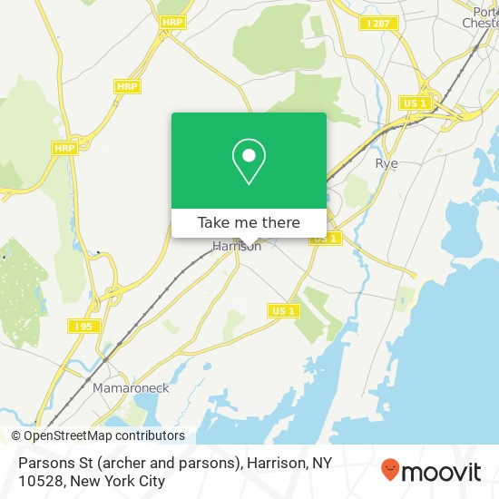 Mapa de Parsons St (archer and parsons), Harrison, NY 10528