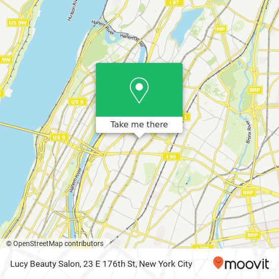 Lucy Beauty Salon, 23 E 176th St map