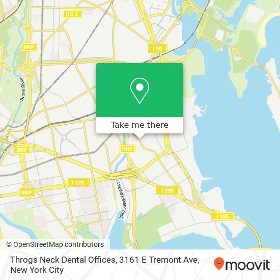 Mapa de Throgs Neck Dental Offices, 3161 E Tremont Ave