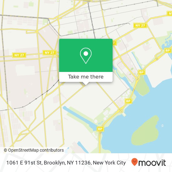 Mapa de 1061 E 91st St, Brooklyn, NY 11236