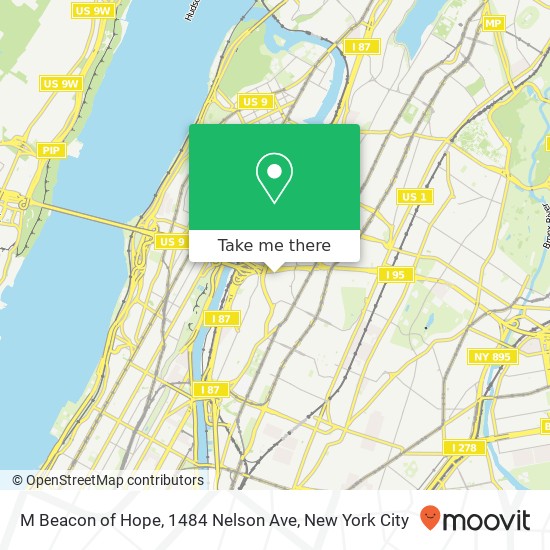 Mapa de M Beacon of Hope, 1484 Nelson Ave