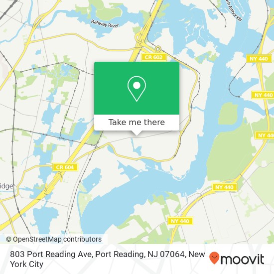 Mapa de 803 Port Reading Ave, Port Reading, NJ 07064