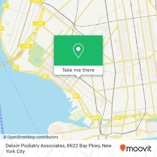 Deloor Podiatry Associates, 8622 Bay Pkwy map