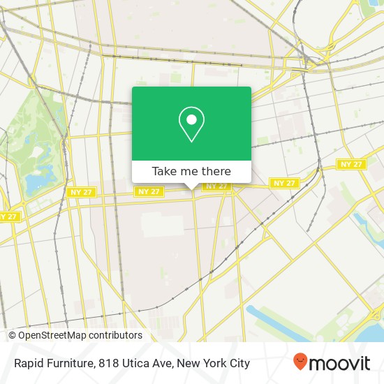Mapa de Rapid Furniture, 818 Utica Ave