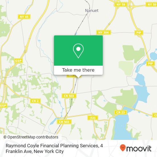 Mapa de Raymond Coyle Financial Planning Services, 4 Franklin Ave