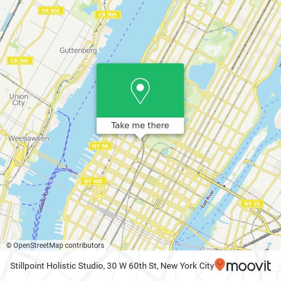 Mapa de Stillpoint Holistic Studio, 30 W 60th St