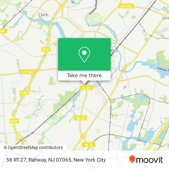 Mapa de 58 RT-27, Rahway, NJ 07065