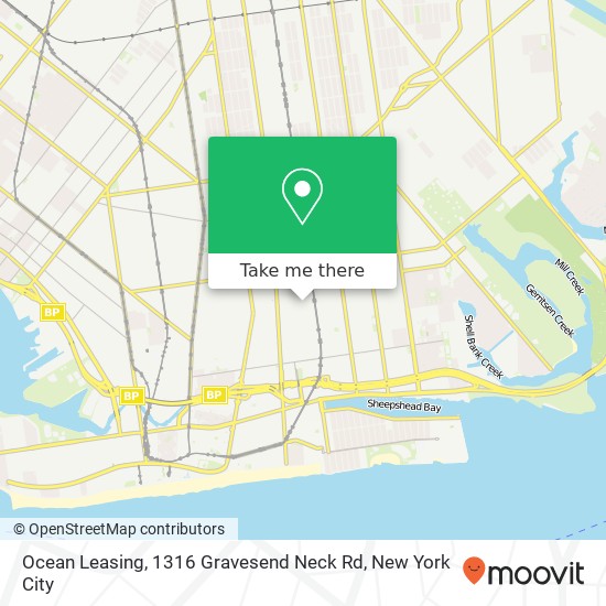 Mapa de Ocean Leasing, 1316 Gravesend Neck Rd