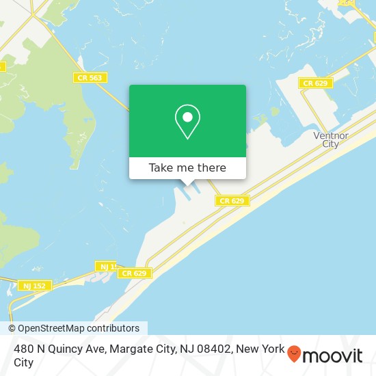 Mapa de 480 N Quincy Ave, Margate City, NJ 08402