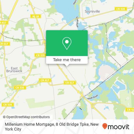 Mapa de Millenium Home Mortgage, 8 Old Bridge Tpke