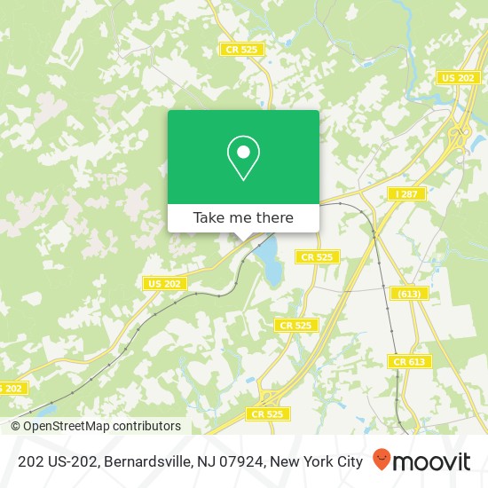 Mapa de 202 US-202, Bernardsville, NJ 07924