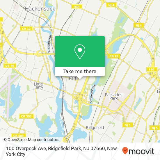 100 Overpeck Ave, Ridgefield Park, NJ 07660 map