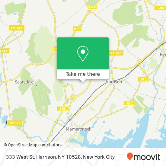 Mapa de 333 West St, Harrison, NY 10528