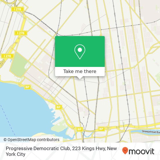 Progressive Democratic Club, 223 Kings Hwy map