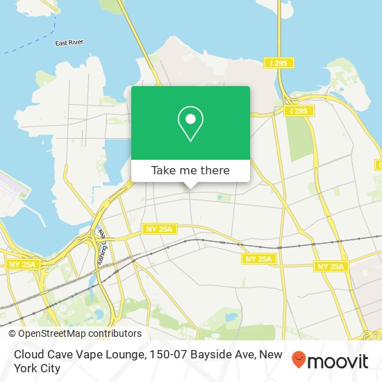 Cloud Cave Vape Lounge, 150-07 Bayside Ave map
