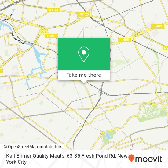Karl Ehmer Quality Meats, 63-35 Fresh Pond Rd map