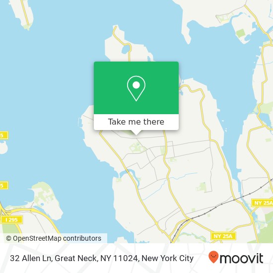 Mapa de 32 Allen Ln, Great Neck, NY 11024