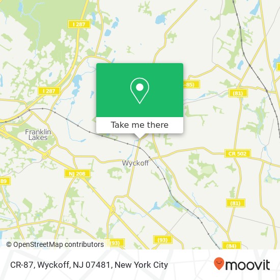 CR-87, Wyckoff, NJ 07481 map
