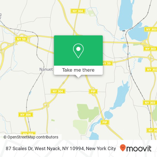 87 Scales Dr, West Nyack, NY 10994 map