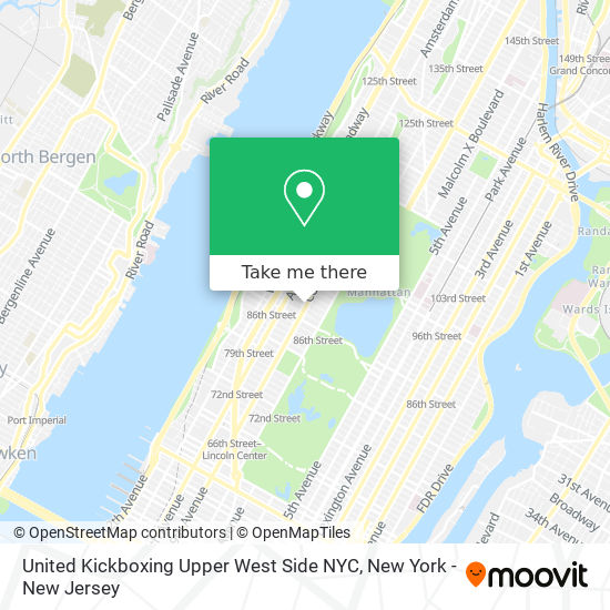 United Kickboxing Upper West Side NYC map