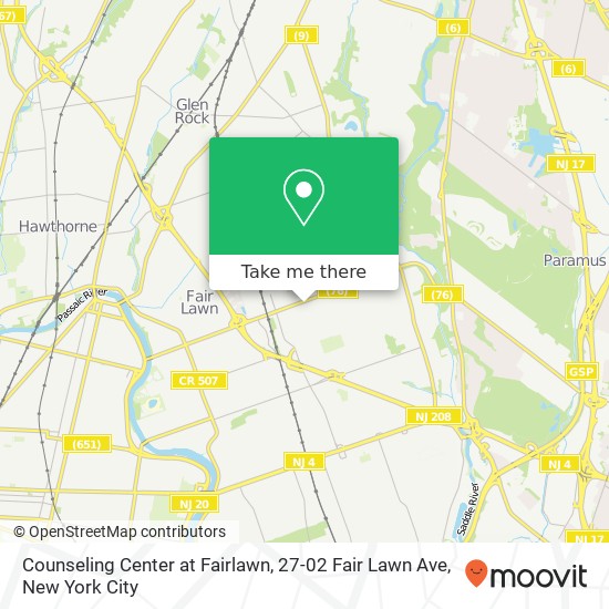 Counseling Center at Fairlawn, 27-02 Fair Lawn Ave map