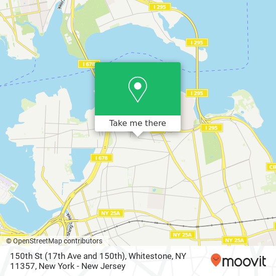 Mapa de 150th St (17th Ave and 150th), Whitestone, NY 11357