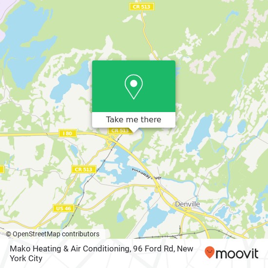 Mapa de Mako Heating & Air Conditioning, 96 Ford Rd