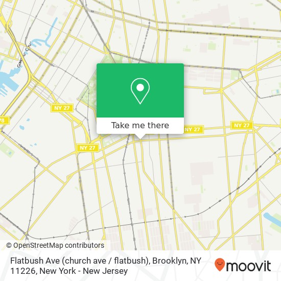 Flatbush Ave (church ave / flatbush), Brooklyn, NY 11226 map