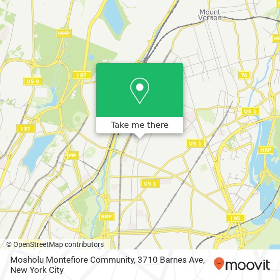 Mapa de Mosholu Montefiore Community, 3710 Barnes Ave