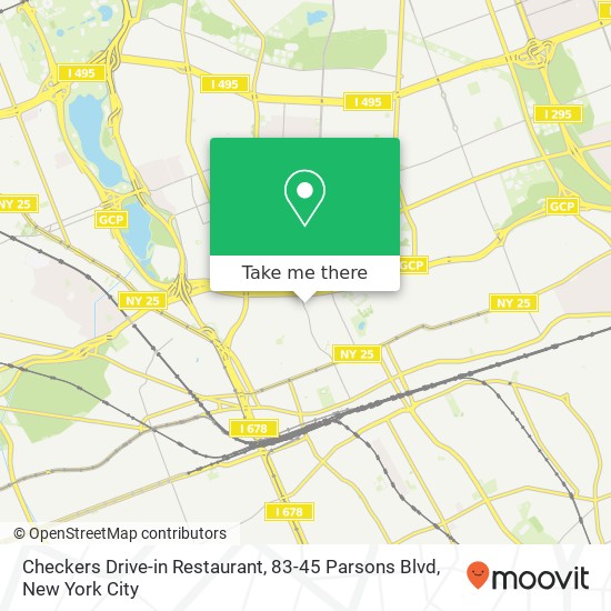 Checkers Drive-in Restaurant, 83-45 Parsons Blvd map