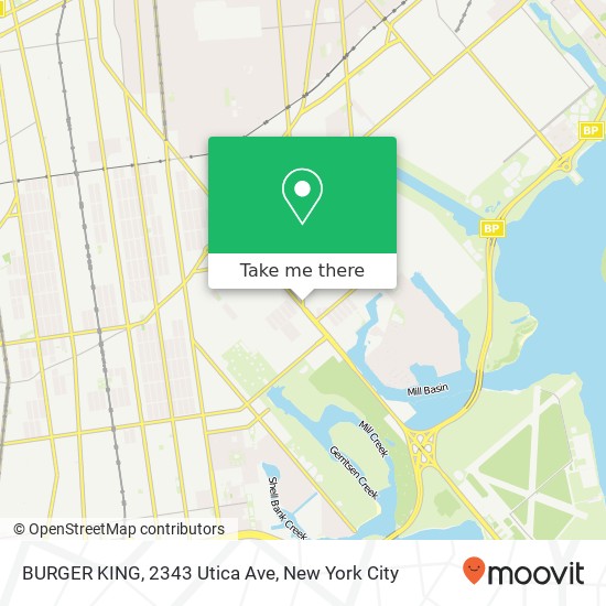 BURGER KING, 2343 Utica Ave map