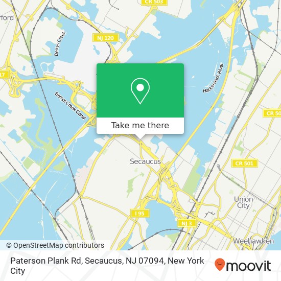 Paterson Plank Rd, Secaucus, NJ 07094 map